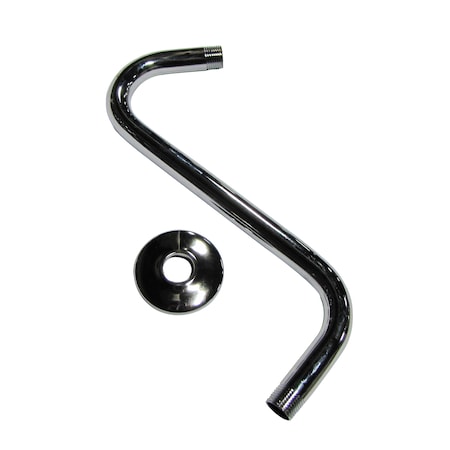 Keeney Mfg S-Shaped Shower Arm and Flange, Polished Chrome PP825-19